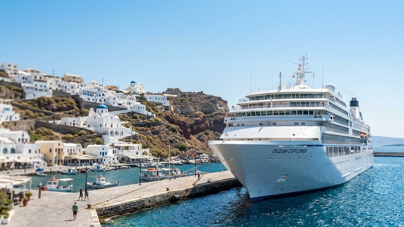 C'est fini voor de gratis stop op Santorini en Mykonos: in het hoogseizoen rekent Griekenland nu 20 € per passagier die va...