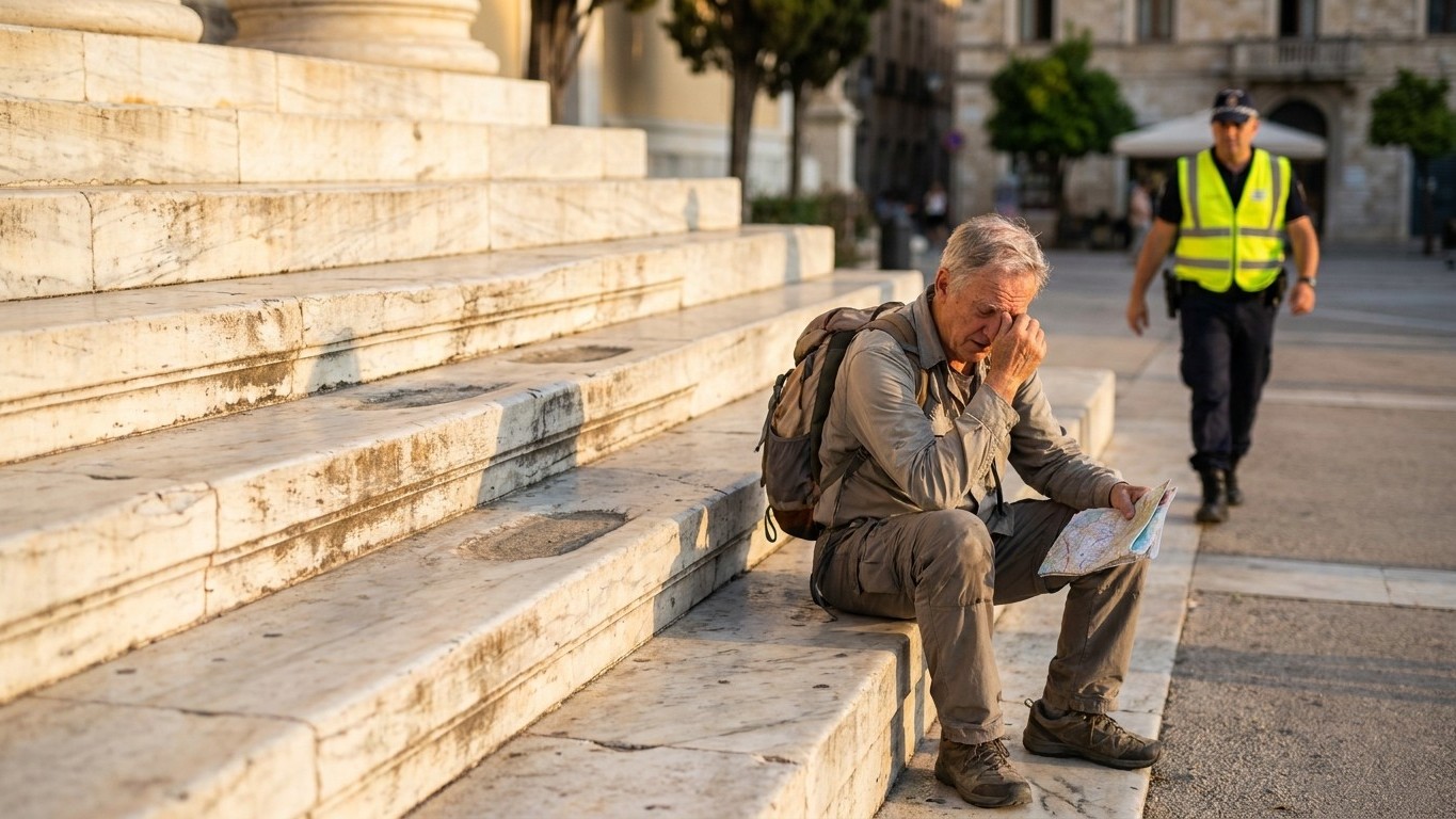 Ik ging even zitten op de Spaanse Trappen in Rome zoals iedereen doet: toen de stadsagent zijn boeteboekje trok, begreep i...