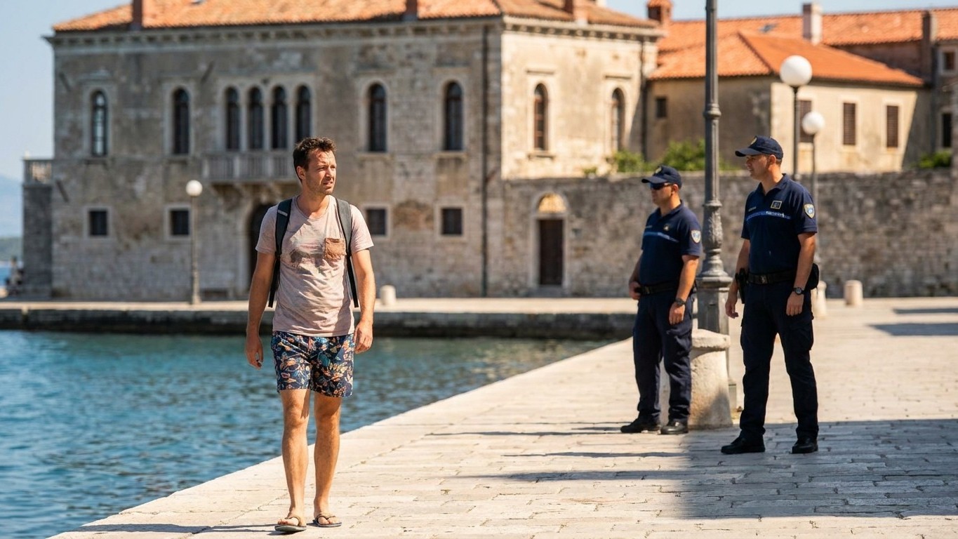 Ik liep in Split gewoon in zwembroek van het strand naar mijn hotel: het moment dat een agent me staande hield, begreep ik...