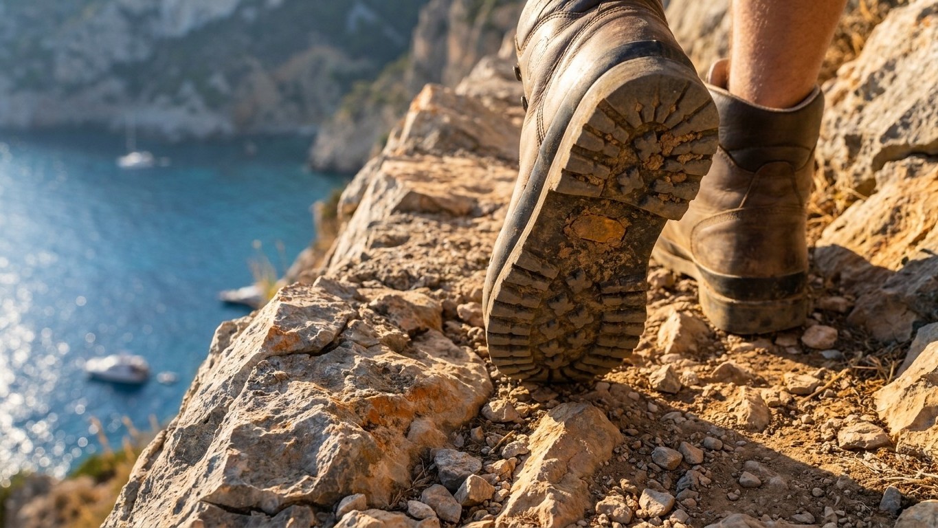 Mijn buurman controleert altijd zijn schoenen voor hij in de Cinque Terre gaat wandelen en dat is niet uit overdreven voor...