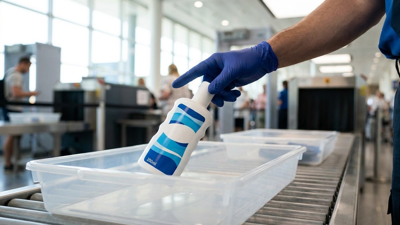 Ik stopte mijn fles zonnecrème van 200 ml gewoon in mijn handbagage, zoals vorige zomer: aan de scanner wees de medewerker...