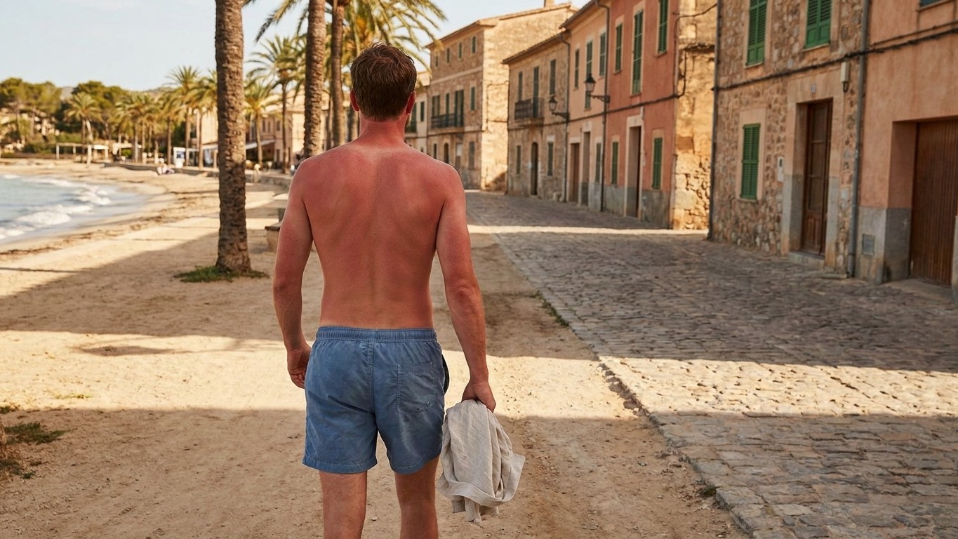 We blijven allemaal met blote torso door het centrum slenteren, terwijl die paar meter buiten het strand in Split en Dubro...